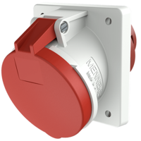 Panel mounted receptacle