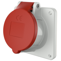 Panel mounted receptacle