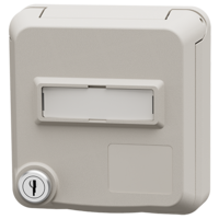 MENNEKES  Cepex data port receptacle with lock and labeling field, pure white 4664