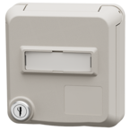 MENNEKES Cepex data port receptacle with lock and labeling field, pure white 4664