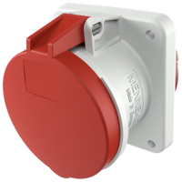 Panel mounted receptacle