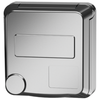 MENNEKES  Cepex grounding-type panel mounted receptacle, white aluminum 4504