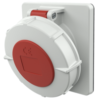 Panel mounted receptacle