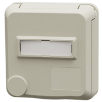 MENNEKES  Cepex panel mounted receptacle with labeling field, pearl white 4845