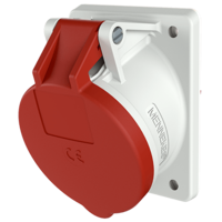 Panel mounted receptacle with TwinCONTACT