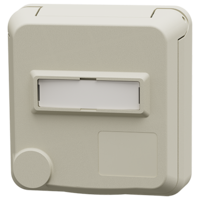 MENNEKES  Cepex panel mounted receptacle SCHUKO® with labeling field, pearl white 4574