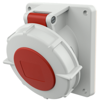 Panel mounted receptacle
