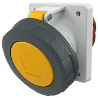 Panel mounted receptacle