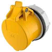 Panel mounted receptacle RAPIDO® with TwinCONTACT