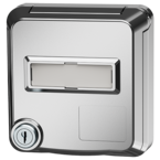 MENNEKES Cepex data port receptacle with lock and labeling field, white aluminum 4626