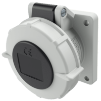 MENNEKES Panel mounted receptacle with TwinCONTACT 1713