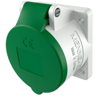 Panel mounted receptacle with TwinCONTACT