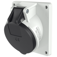 Panel mounted receptacle with TwinCONTACT