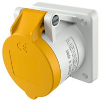 Panel mounted receptacle with TwinCONTACT