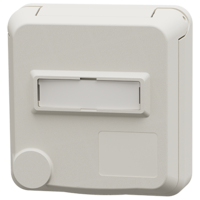 MENNEKES  Cepex panel mounted receptacle SCHUKO® with labeling field, pure white 4580