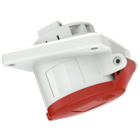Panel mounted receptacle