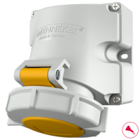 MENNEKES Wall mounted receptacle with TwinCONTACT 9140