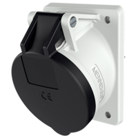 Panel mounted receptacle with TwinCONTACT