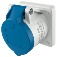 Panel mounted receptacle with TwinCONTACT
