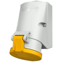 Wall mounted receptacle with TwinCONTACT