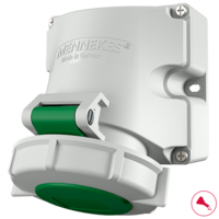 MENNEKES Wall mounted receptacle with TwinCONTACT 9124