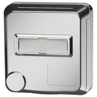 MENNEKES  Cepex panel mounted receptacle SCHUKO® with labeling field, white aluminum 4574ME