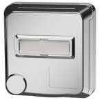 MENNEKES Cepex panel mounted receptacle SCHUKO® with labeling field, white aluminum 4574ME