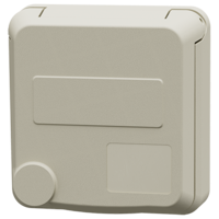 MENNEKES  Cepex grounding-type panel mounted receptacle, pearl white 4501