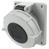 Panel mounted receptacle with TwinCONTACT