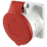 Panel mounted receptacle with TwinCONTACT