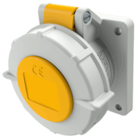 MENNEKES Panel mounted receptacle with TwinCONTACT 1710