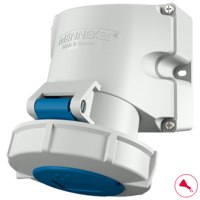 MENNEKES Wall mounted receptacle with TwinCONTACT 9171