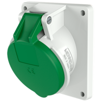 Panel mounted receptacle with TwinCONTACT