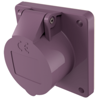 Panel mounted receptacle