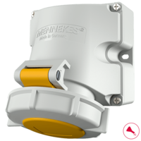 MENNEKES  Wall mounted receptacle with TwinCONTACT 9120
