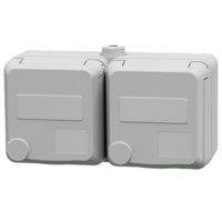 MENNEKES  Cepex double receptacle French/Belgian ground, light grey 4483