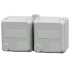 MENNEKES Cepex double receptacle French/Belgian ground, light grey 4483