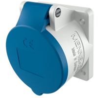 Panel mounted receptacle with TwinCONTACT