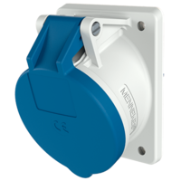 Panel mounted receptacle with TwinCONTACT