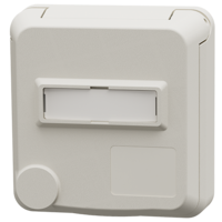 MENNEKES  Cepex panel mounted receptacle with labeling field, pure white 4447