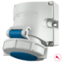 MENNEKES Wall mounted receptacle with TwinCONTACT 9105