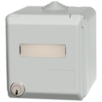 Cepex wall mounted receptacle SCHUKO®, grey
