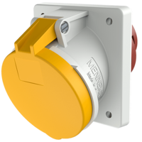 Panel mounted receptacle