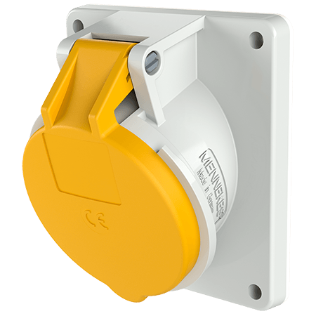 MENNEKES Panel mounted receptacle with TwinCONTACT 1733