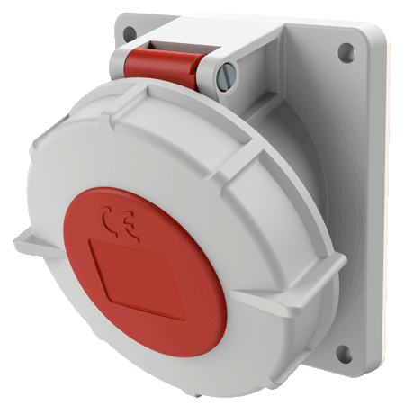 MENNEKES Panel mounted receptacle with TwinCONTACT 1803