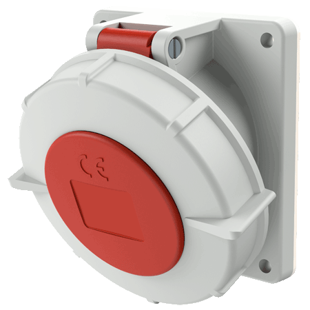 MENNEKES Panel mounted receptacle with TwinCONTACT 1808