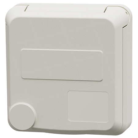 MENNEKES Cepex panel mounted receptacle, pure white 4462