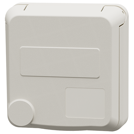 MENNEKES Cepex grounding-type panel mounted receptacle, pure white 4509
