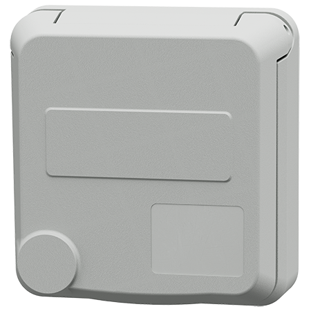 MENNEKES Cepex panel mounted receptacle SCHUKO®, light grey 4582