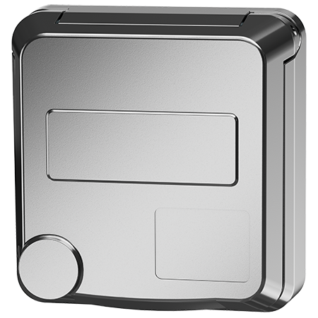 MENNEKES Cepex panel mounted receptacle SCHUKO®, white aluminum 4584